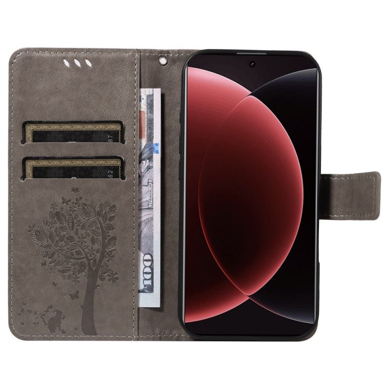 Lederhüllen Xiaomi 15 Ultra Handyhülle Katzenbaum