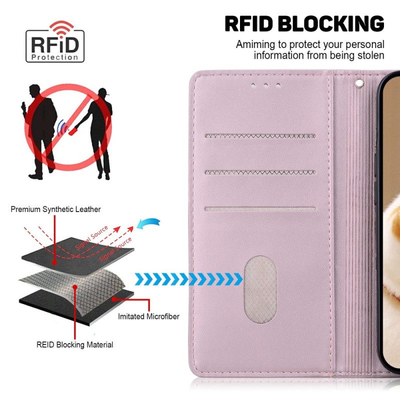 Lederhüllen Xiaomi 15 Ultra Handyhülle Rfid-blockierung & Kätzchenmuster