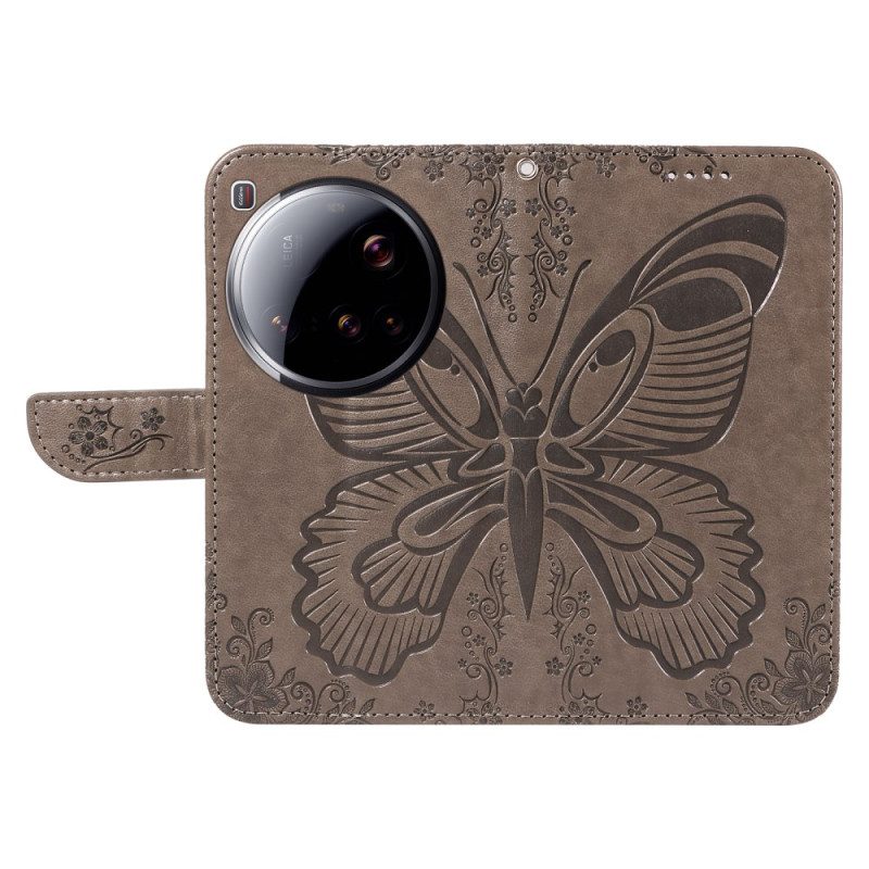Lederhüllen Xiaomi 15 Ultra Handyhülle Schmetterlingsdesign