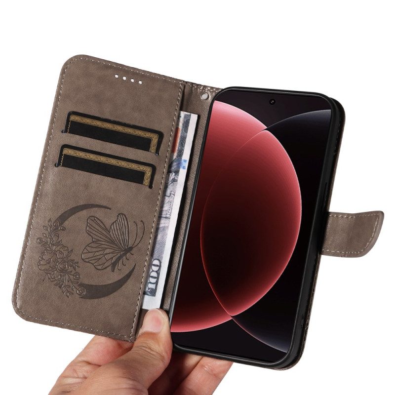 Lederhüllen Xiaomi 15 Ultra Handyhülle Schmetterlingsdesign