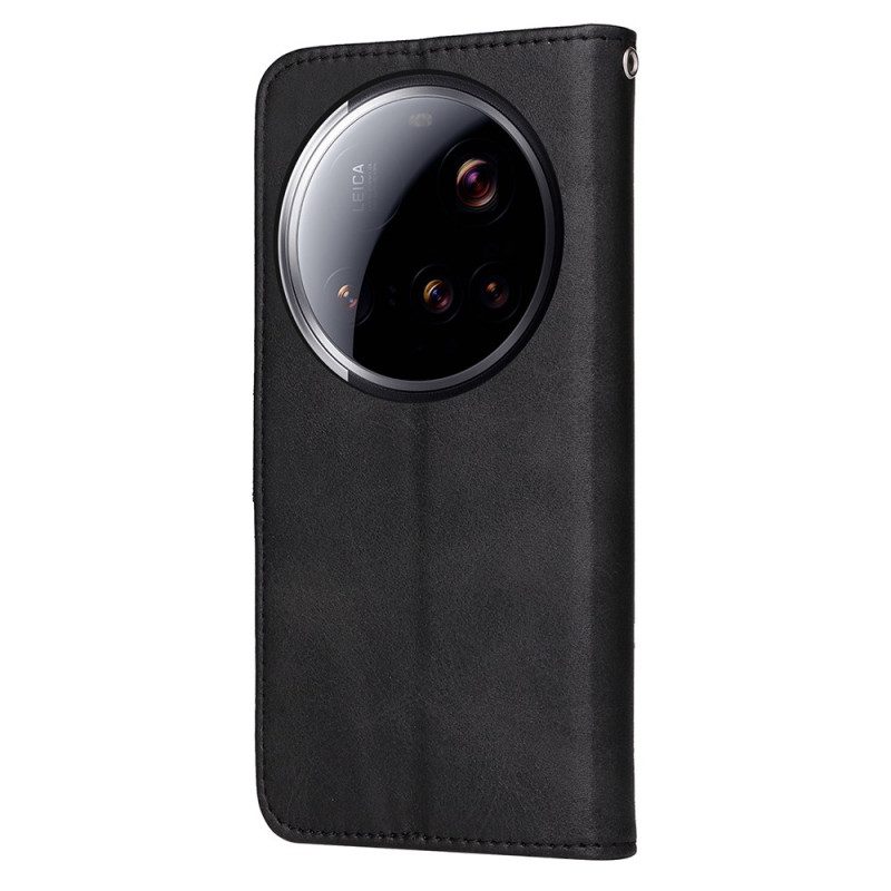 Lederhüllen Xiaomi 15 Ultra Handyhülle Strukturiertes Kunstleder