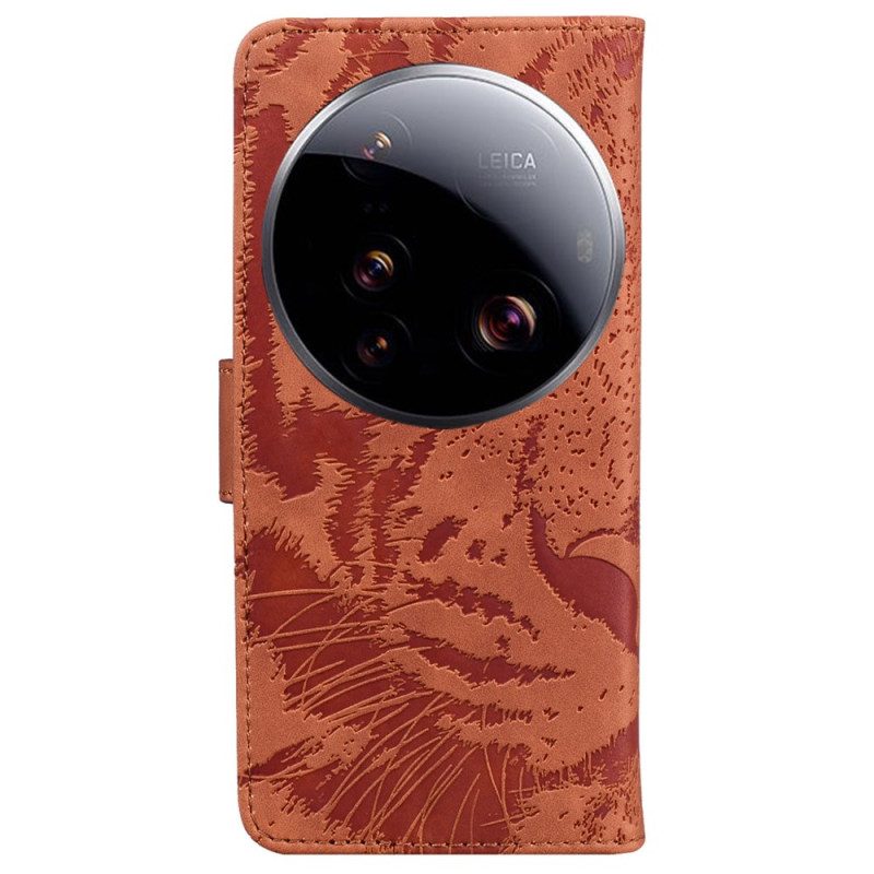 Lederhüllen Xiaomi 15 Ultra Handyhülle Tigerprint