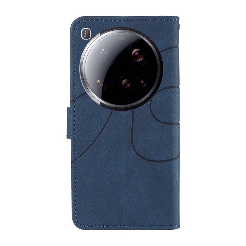 Lederhüllen Xiaomi 15 Ultra Handyhülle Wellenlinien