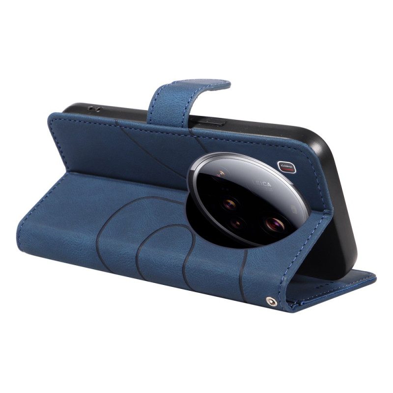 Lederhüllen Xiaomi 15 Ultra Handyhülle Wellenlinien