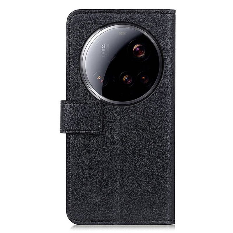 Lederhüllen Xiaomi 15 Ultra Klassisches Schwarz