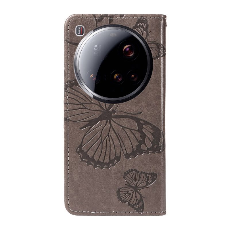 Lederhüllen Xiaomi 15 Ultra Riesige Schmetterlinge