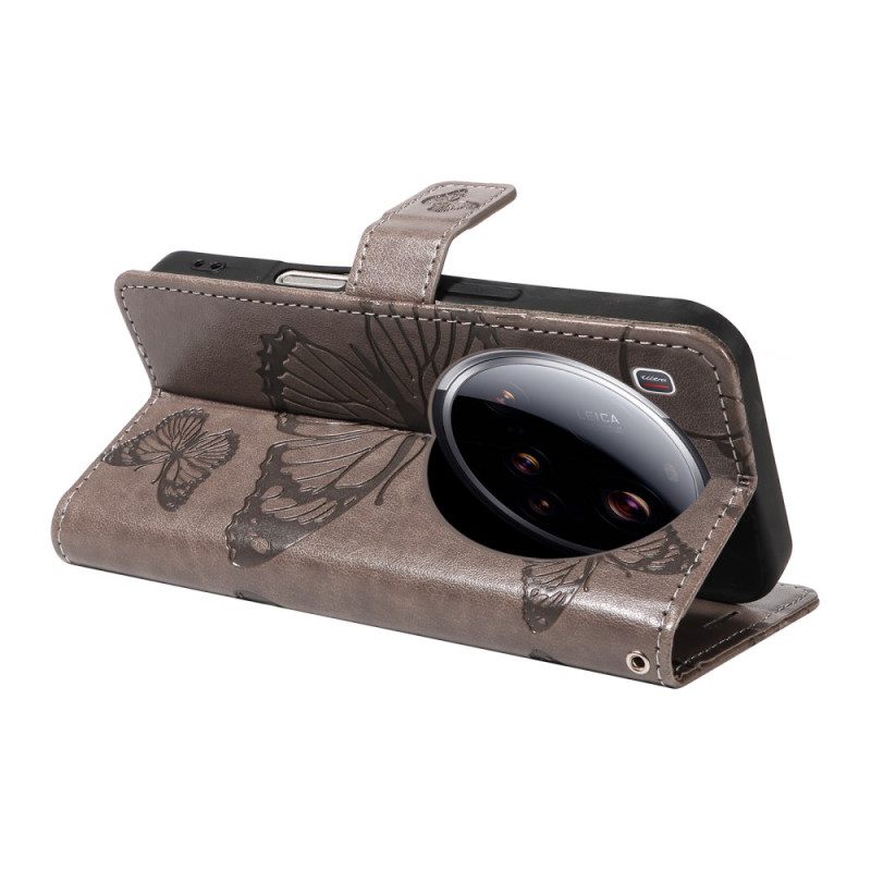 Lederhüllen Xiaomi 15 Ultra Riesige Schmetterlinge