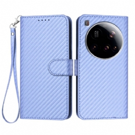 Lederhüllen Xiaomi 15 Ultra Strukturierte Kohlefaser