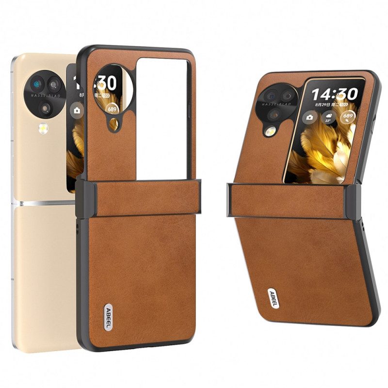 Hülle Oppo Find N3 Flip Abeel Ledereffekt