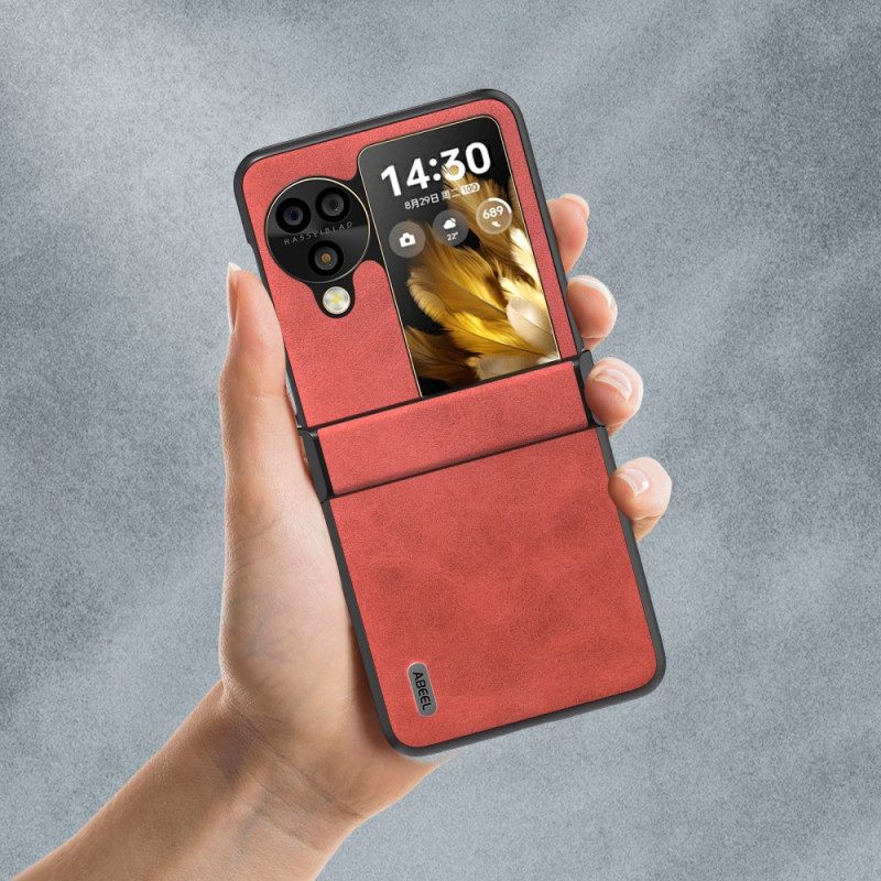 Hülle Oppo Find N3 Flip Abeel Ledereffekt