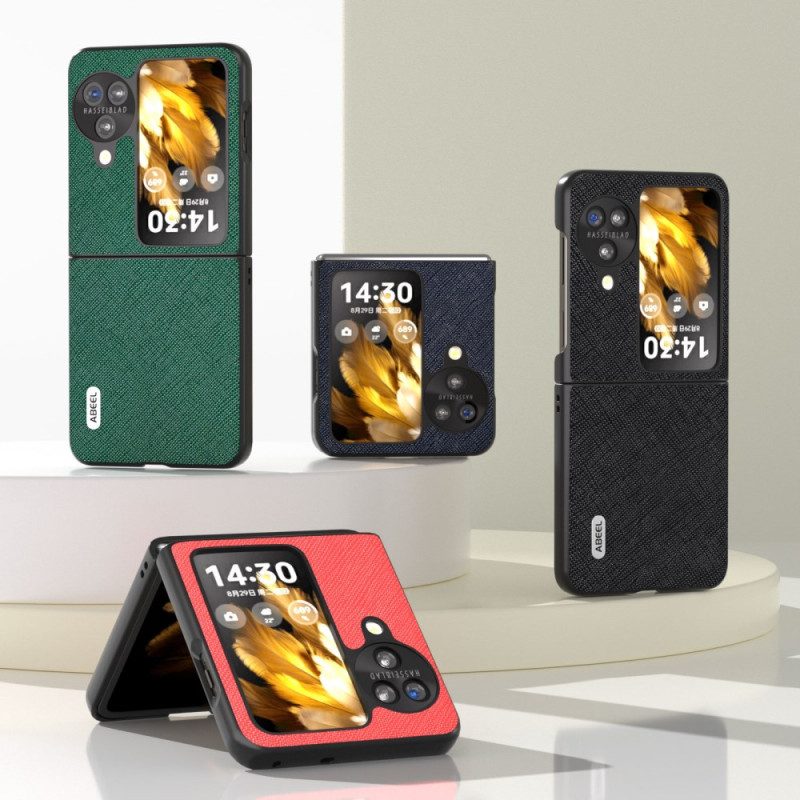 Lederhüllen Oppo Find N3 Flip Abeel Kreuztextur
