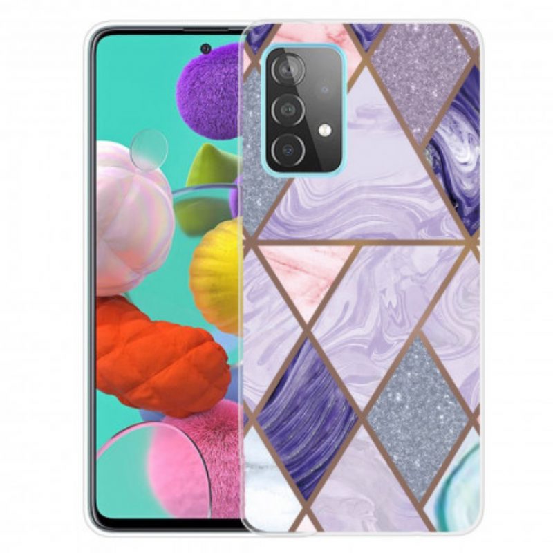 Hülle Für Samsung Galaxy A32 Variabler Geometrischer Marmor