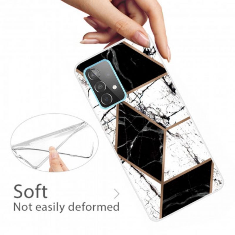 Hülle Für Samsung Galaxy A32 Variabler Geometrischer Marmor