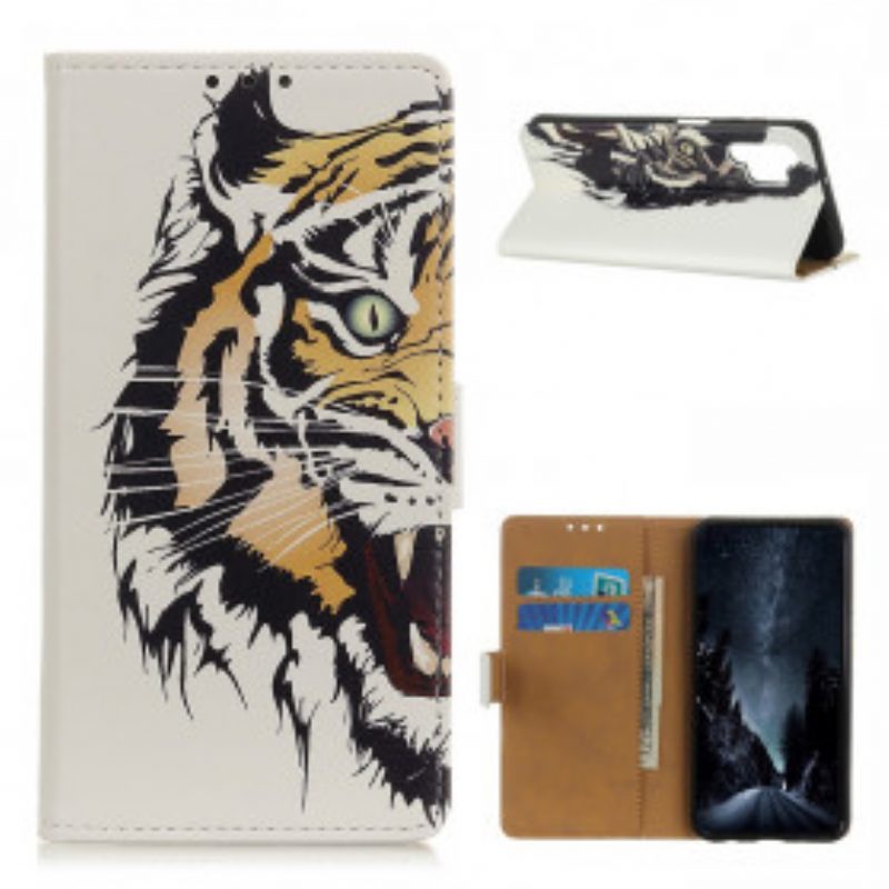 Lederhüllen Für Samsung Galaxy A32 Wilder Tiger