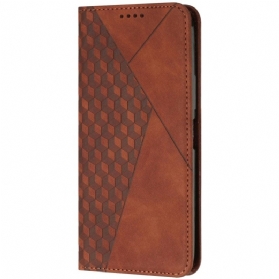 Flip Case Für Realme 14 Pro Plus 5g Rauten In Wildlederoptik