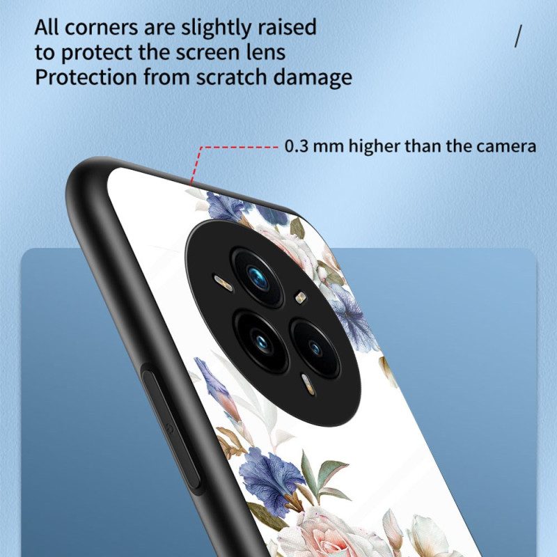Hülle Für Realme 14 Pro Plus 5g Blumenmuster Aus Gehärtetem Glas