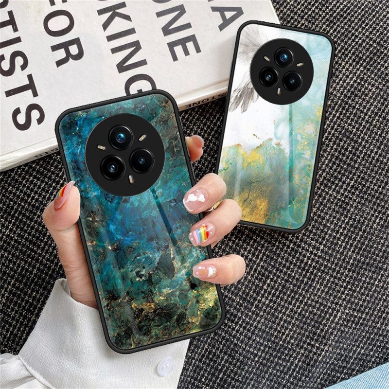 Hülle Realme 14 Pro Plus 5g Gehärtetes Glas Mit Marmoroptik