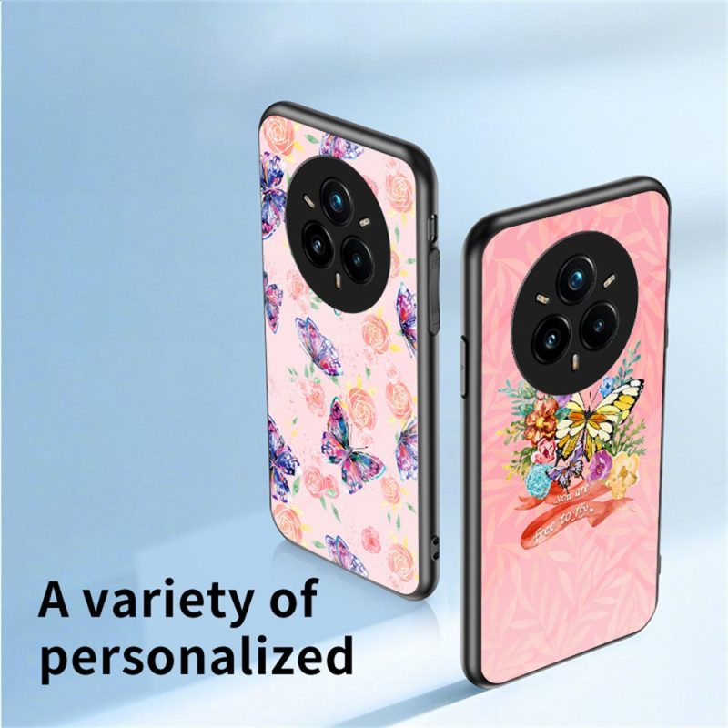 Hülle Realme 14 Pro Plus 5g Schmetterlinge Aus Gehärtetem Glas