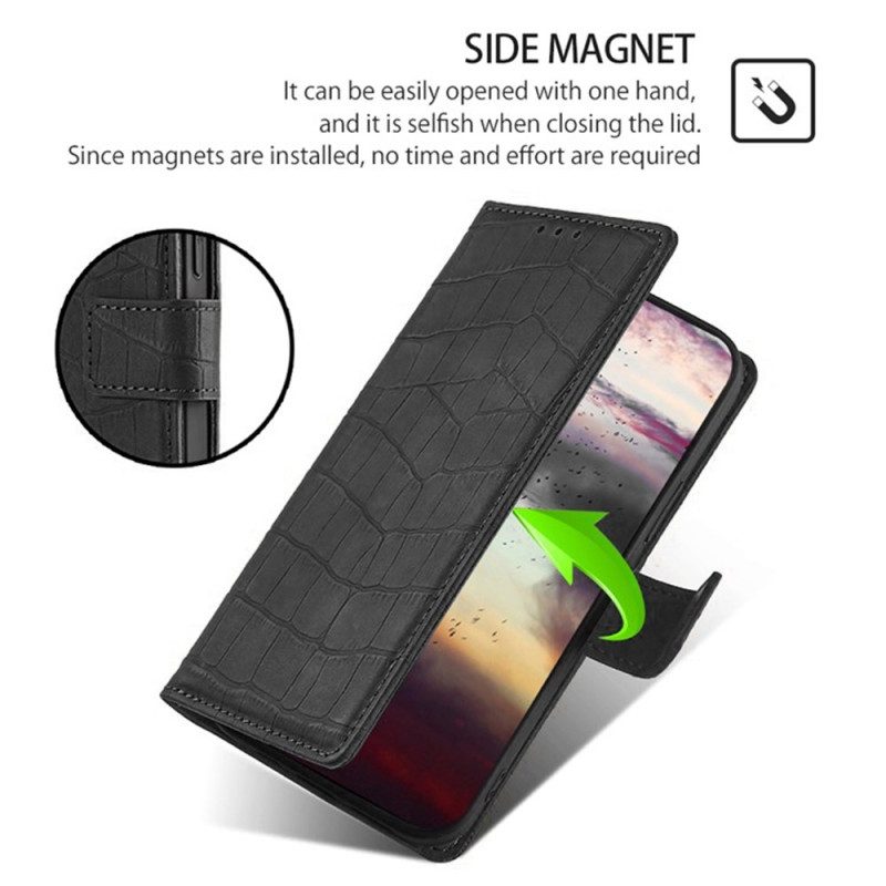 Lederhüllen Für Realme 14 Pro Plus 5g Krokodiloptik