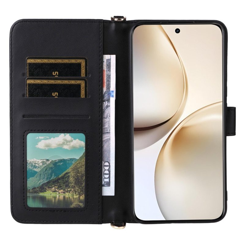 Lederhüllen Für Realme 14 Pro Plus 5g Premium Mit Schulterriemen Und Riemen