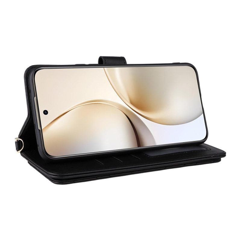 Lederhüllen Für Realme 14 Pro Plus 5g Premium Mit Schulterriemen Und Riemen