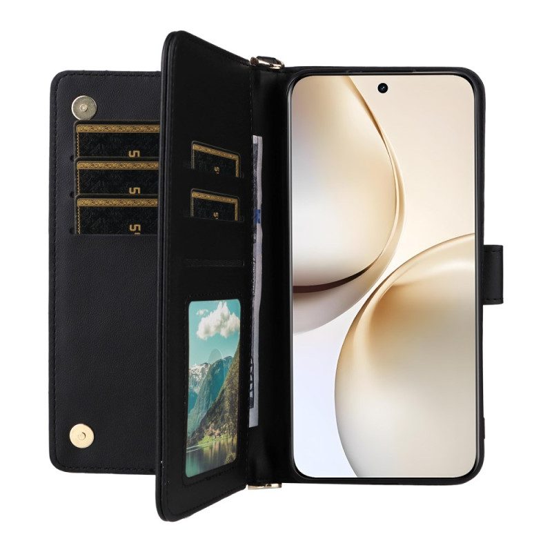 Lederhüllen Für Realme 14 Pro Plus 5g Premium Mit Schulterriemen Und Riemen