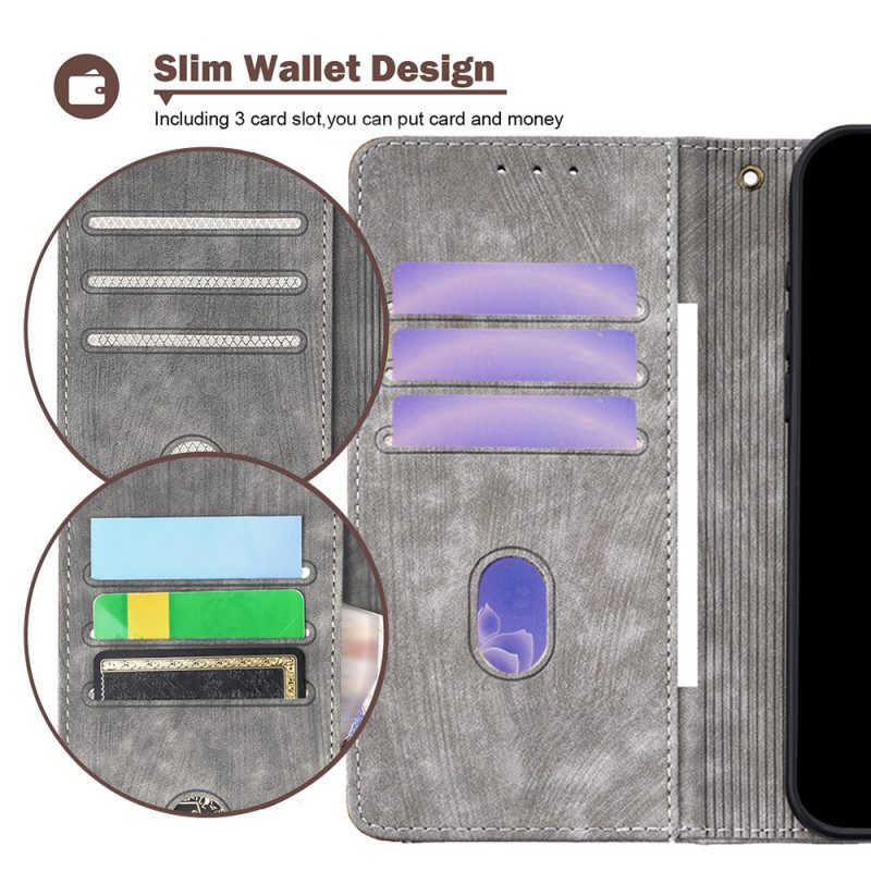 Lederhüllen Für Realme 14 Pro Plus 5g Vintage-design Mit Rfid-schutz