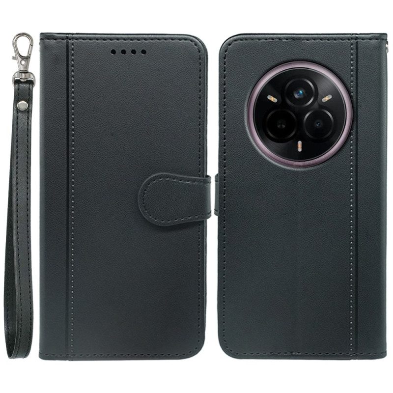 Lederhüllen Realme 14 Pro Plus 5g Handyhülle Elegantes Armband