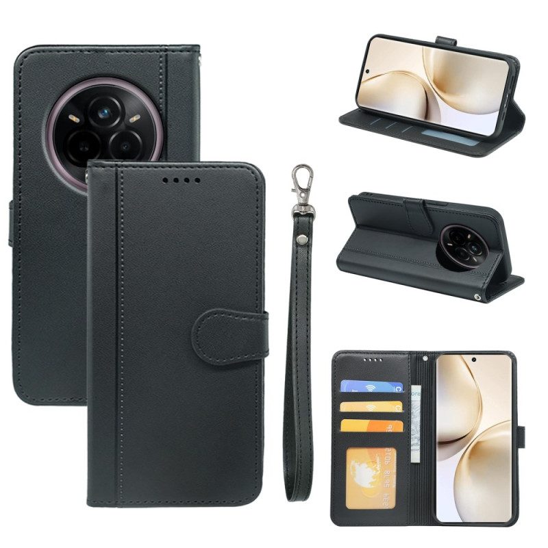 Lederhüllen Realme 14 Pro Plus 5g Handyhülle Elegantes Armband