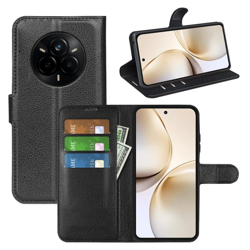 Lederhüllen Realme 14 Pro Plus 5g Handyhülle Klassisches Litschi-kunstleder