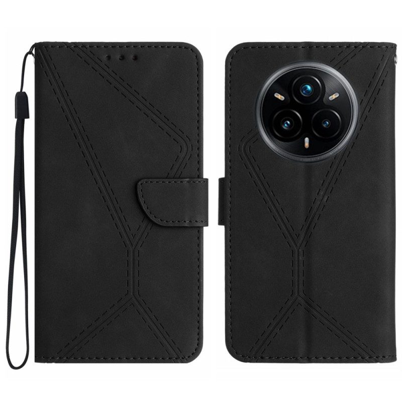 Lederhüllen Realme 14 Pro Plus 5g Handyhülle Linien Und Streifen