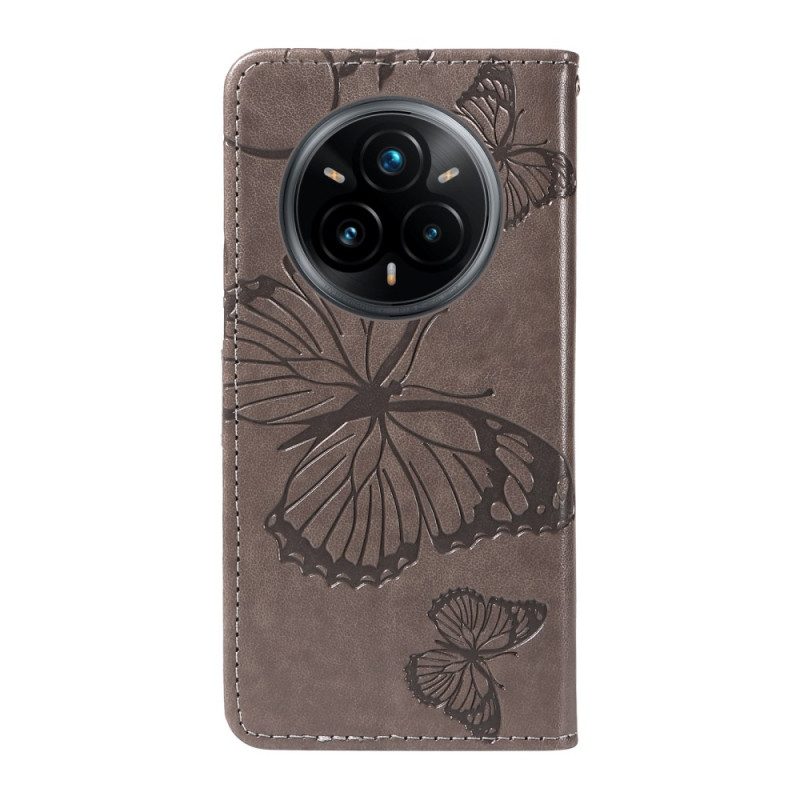 Lederhüllen Realme 14 Pro Plus 5g Handyhülle Riesige Schmetterlinge