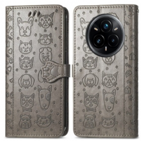 Lederhüllen Realme 14 Pro Plus 5g Handyhülle Tiermotive