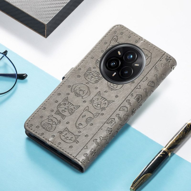 Lederhüllen Realme 14 Pro Plus 5g Handyhülle Tiermotive
