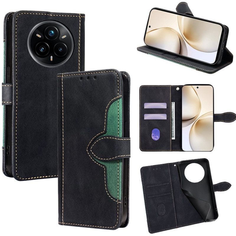 Lederhüllen Realme 14 Pro Plus 5g Handyhülle Zweifarbiges Blumenmuster