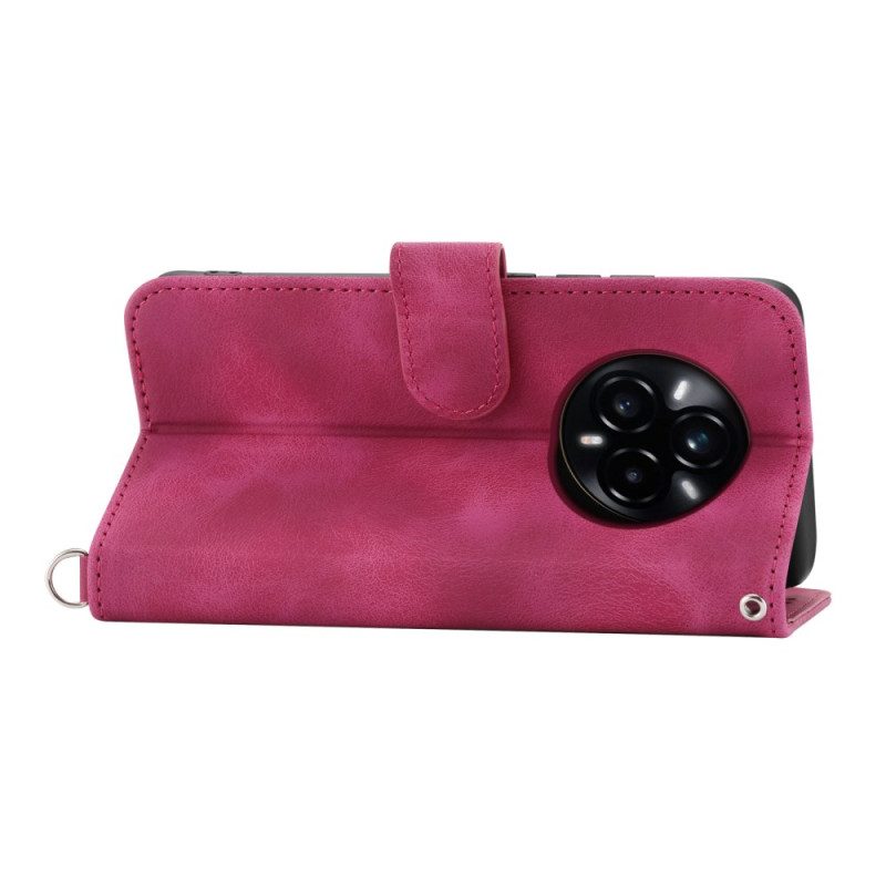 Lederhüllen Realme 14 Pro Plus 5g Wildlederoptik Mit Spitze Riemen Und Schulterriemen