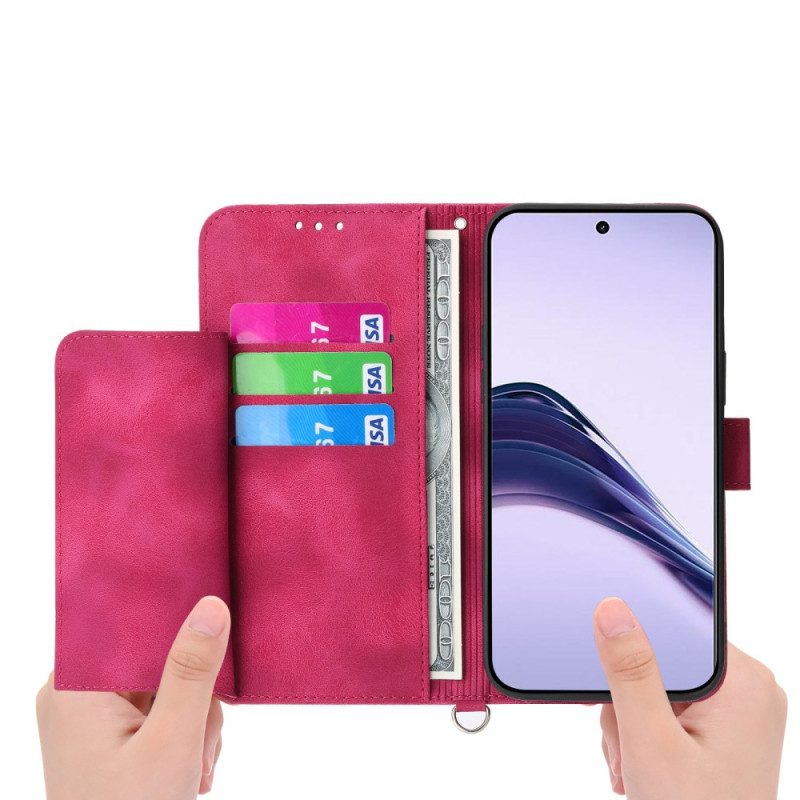 Lederhüllen Realme 14 Pro Plus 5g Wildlederoptik Mit Spitze Riemen Und Schulterriemen