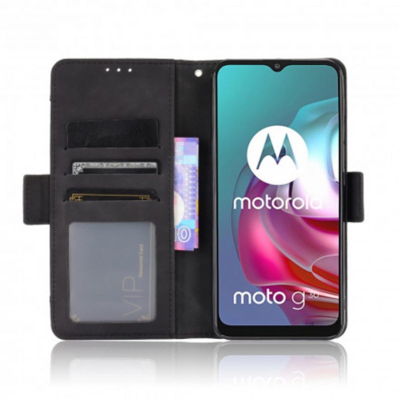 Flip Case Für Moto G30 / G10 Multi-card Premier Class