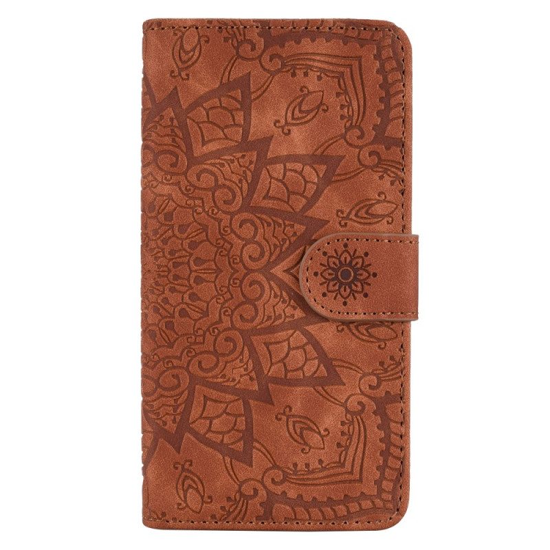 Lederhüllen Für iPhone 16 Mandala-wildleder-effekt