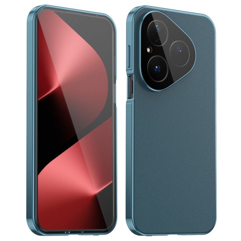 Hülle Huawei Pura 80 Lederdesign Und Displayschutzfolie Aus Gehärtetem Glas