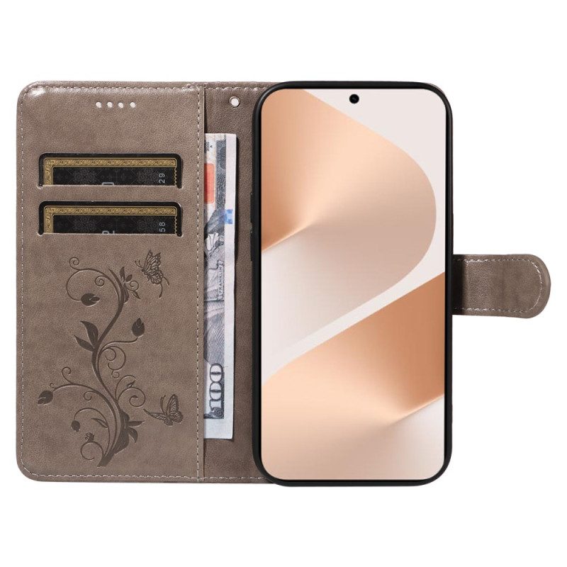 Lederhüllen Für Huawei Pura 80 Blumenmuster