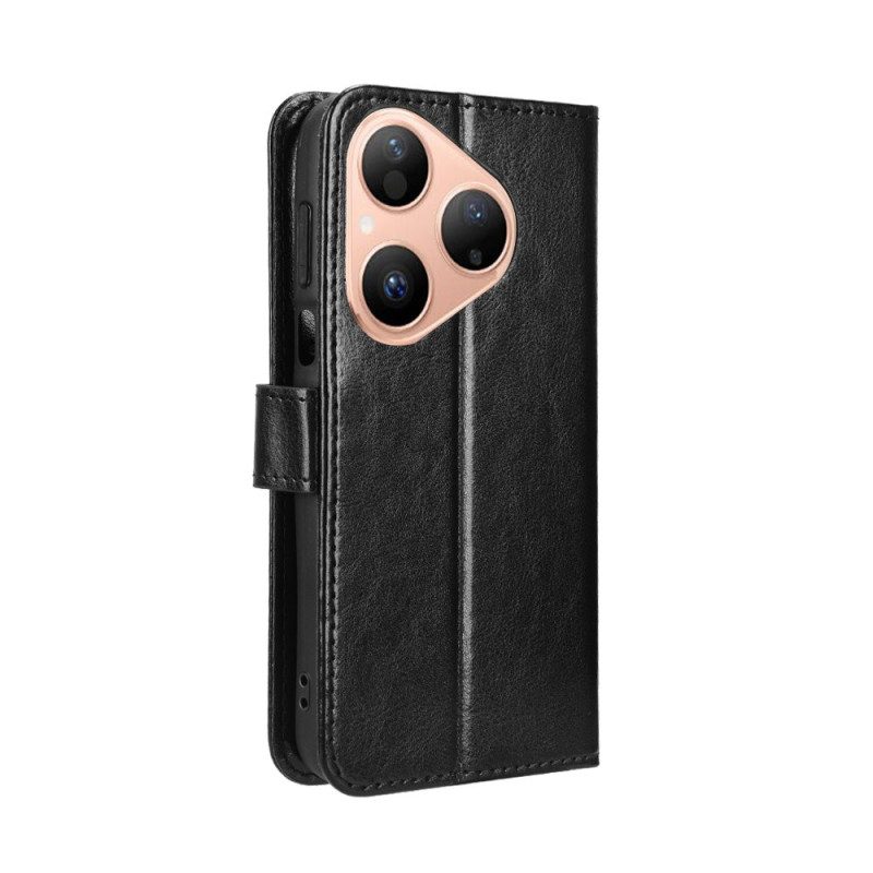 Lederhüllen Für Huawei Pura 80 Glänzendes Kunstleder