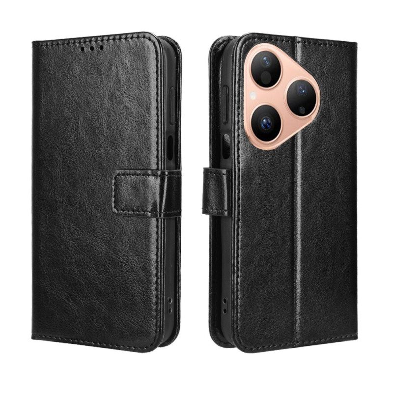 Lederhüllen Für Huawei Pura 80 Glänzendes Kunstleder