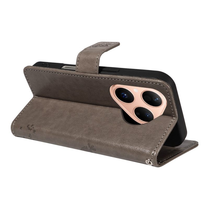 Lederhüllen Für Huawei Pura 80 Katze Und Baum