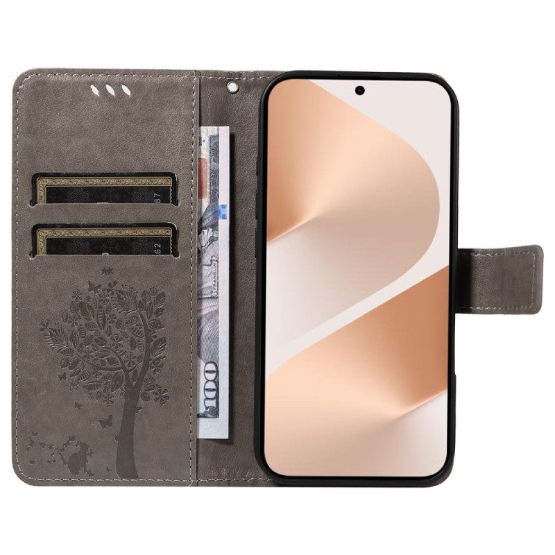 Lederhüllen Für Huawei Pura 80 Katze Und Baum