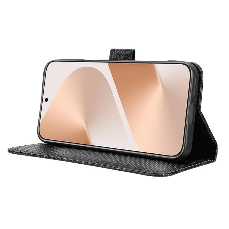 Lederhüllen Huawei Pura 80 Diamantstruktur