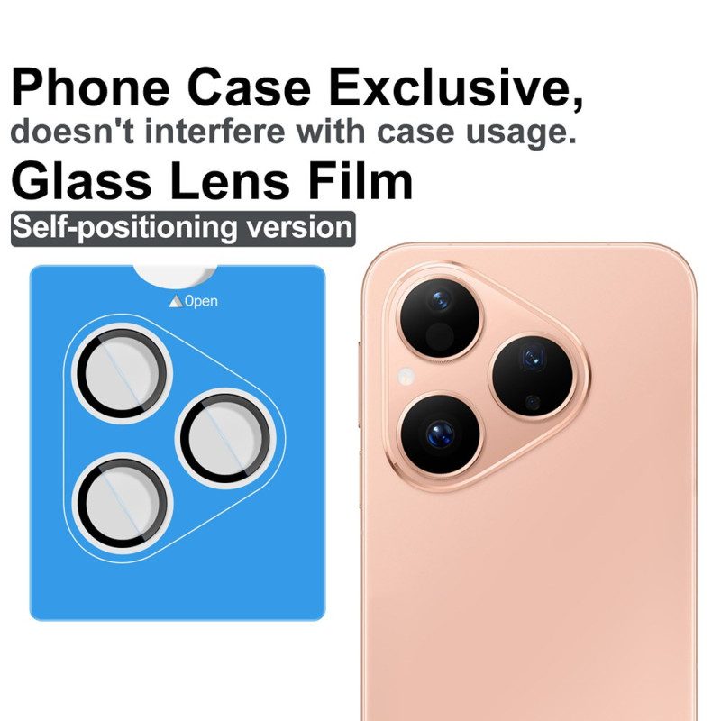 Linsenschutz Aus Gehärtetem Glas Für Huawei Pura 80 Mit Selbstpositionierendem Rahmen (schwarze Kreise)