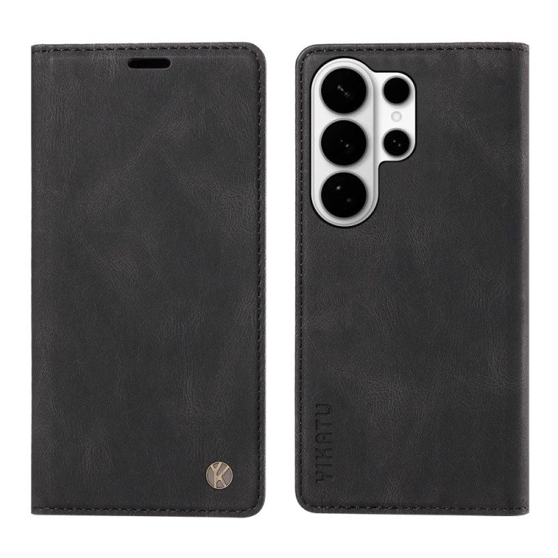 Flip Case Für Samsung Galaxy S26 Ultra Yikatu Wildledereffekt