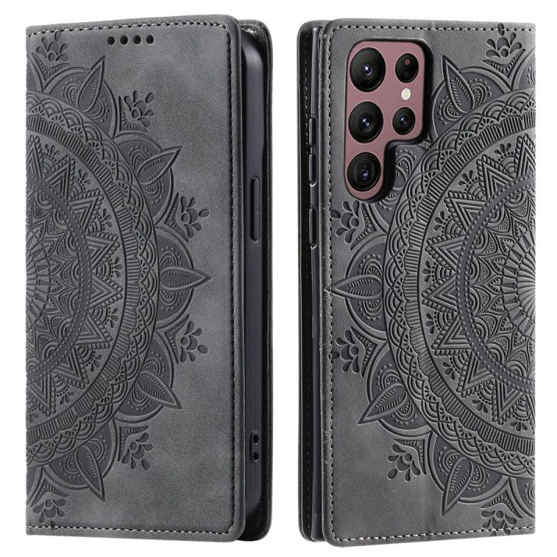 Flip Case Samsung Galaxy S26 Ultra Handyhülle Mandala-wildlederoptik