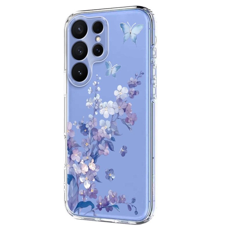 Hülle Für Samsung Galaxy S26 Ultra Schmetterlinge Und Blumen